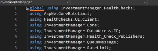 Make namespace HealthChecks global